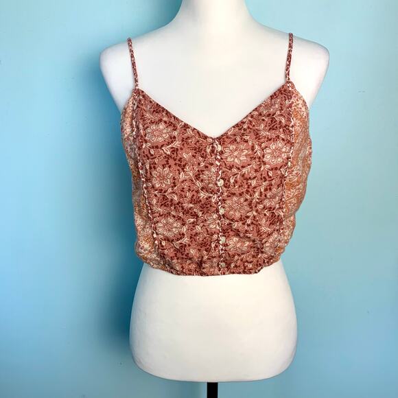 American Eagle Mieux Ensemble Boho Cami Crop Top Size Medium - Picture 6 of 7